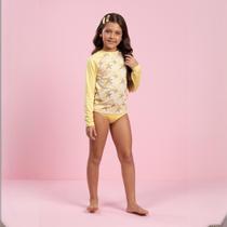 Biquini Infantil 4 a 10 anos Conjunto Proteçõ Uv 50+ Amarelo Estrela do Mar Biquini Infantil 4 a 10 anos Conjunto Proteçõ Uv 50+ Amarelo Estrela do Mar