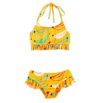 Biquíni Infantil Amarelo Top e Calcinha Babados Bananoca Fábula