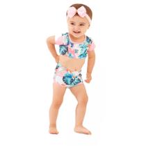 Biquíni Infantil bebê menina short e cropped