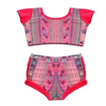 Biquíni Infantil Bebê Short e cropped com Manguinha