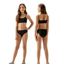 Biquini Infantil BGR em Malha Splash Proteção UV50+ Preto