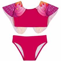 Biquíni Infantil Borboleta com Fator de Proteção (FPS 50+) - TAMANHO 1 (12 A 14 KG)