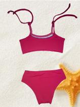 Biquíni Infantil Borboletas Rosas Biquíni Infantil Borboletas Rosas