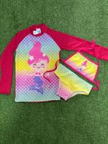 Biquini infantil + Camisa UV Proteção Solar UV 50 - Conjunto UV para meninas Sereia - Praia Biquini infantil + Camisa UV Proteção Solar UV 50 - Conjunto UV para meninas Sereia - Praia