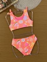Biquíni Infantil Cinti Verão Laranja Frutinhas Biquíni Infantil Cinti Verão Laranja Frutinhas