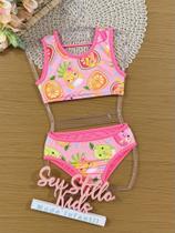 Biquíni Infantil Cinti Verão Rosa Frutinhas Biquíni Infantil Cinti Verão Rosa Frutinhas