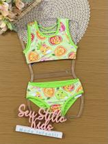 Biquíni Infantil Cinti Verão Verde Frutinhas Biquíni Infantil Cinti Verão Verde Frutinhas
