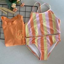 Biquini infantil com camiseta laranja - 3 peças Carter's Biquini infantil com camiseta laranja - 3 peças Carter's