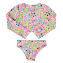 Biquíni Infantil com Proteção UV Rosa Panda Quimby Biquíni Infantil com Proteção UV Rosa Panda Quimby