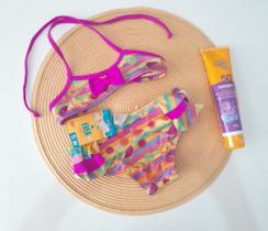 Biquíni infantil com proteção UV Salada de frutas Biquíni infantil com proteção UV Salada de frutas