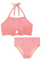 Biquíni Infantil com Proteção UV50+ Nó Frontal Neon- Kukie