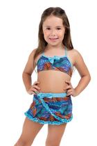 Biquíni Infantil com Saia Biquíni e Saída de Praia Biquíni Infantil com Saia Biquíni e Saída de Praia
