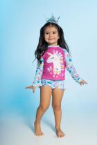 Biquini infantil conjunto UV unicórnio