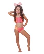 Biquini Infantil Cropped Babadinho E Calcinha Blogueira Biquini Infantil Cropped Babadinho E Calcinha Blogueira