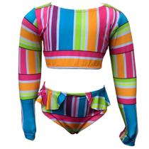 Biquíni Infantil Cropped Com Proteção Uv50 Moda PraiaPiscina Biquíni Infantil Cropped Com Proteção Uv50 Moda PraiaPiscina