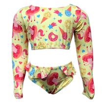 Biquíni Infantil Cropped Com Proteção Uv50 Moda PraiaPiscina Biquíni Infantil Cropped Com Proteção Uv50 Moda PraiaPiscina