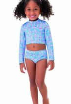 Biquíni Infantil Cropped e Calcinha Sereia Proteção UV50+