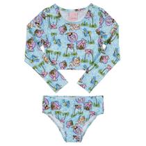 Biquíni Infantil Cropped Piscina Azul Quimby Biquíni Infantil Cropped Piscina Azul Quimby