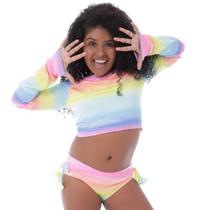 Biquíni Infantil Cropped Tie Dye Pôr do Sol Cecí