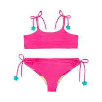 Biquíni Infantil Dupla Fase Listras Colors Proteção UV50+