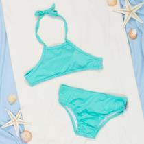 Biquíni Infantil Era Uma Vez Verde Água Básico e Moderno Biquíni Infantil Era Uma Vez Verde Água Básico e Moderno