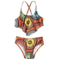 Biquini Infantil Estampado - TOP com Babado e Calcinha Biquini Infantil Estampado - TOP com Babado e Calcinha