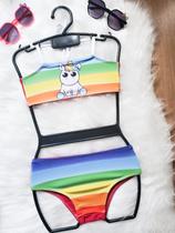 Biquini infantil feminino unicórnio rosa Biquini infantil feminino unicórnio rosa