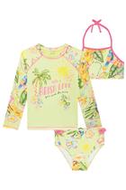 Biquini Infantil Infanti Com Camiseta Malha Dry UV Papilloo