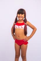 Biquini infantil/juvenil coracão com babados by maju Biquini infantil/juvenil coracão com babados by maju