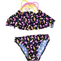 Biquini Infantil Juvenil Estampado Preguiça Rosa Flamengo Biquini Infantil Juvenil Estampado Preguiça Rosa Flamengo