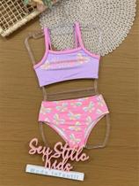 Biquíni Infantil Kukiê Verão Colorido Borboleta Biquíni Infantil Kukiê Verão Colorido Borboleta