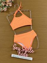 Biquini Infantil Kukie Verão Laranja Neon