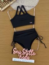 Biquíni Infantil Kukiê Verão Preto