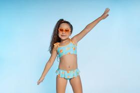 Biquini infantil laço laranjinha