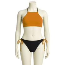 Biquíni Feminino Floral Com Laços - Conjunto Triangular Estiloso
