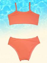 Biquíni Infantil Laranja Neon Biquíni Infantil Laranja Neon