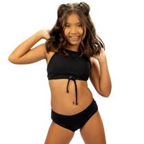 Biquíni Infantil Liso Preto Cecí Moda Praia