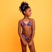 Biquíni Infantil Magah Cris Floral Marinho Biquíni Infantil Magah Cris Floral Marinho