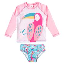 Biquíni Infantil Manga Longa Com Proteção Solar Menina Filtro UV50+ Tip Top 378 Biquíni Infantil Manga Longa Com Proteção Solar Menina Filtro UV50+ Tip Top 378