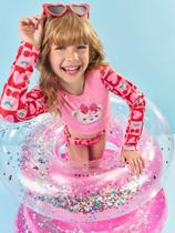 Biquini Infantil Manga Longa Proteção UV50 + Cerejas CINTI Biquini Infantil Manga Longa Proteção UV50 + Cerejas CINTI