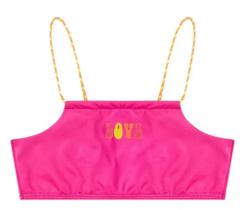 Biquini Infantil Menina Avulsa Costão Top Rosa Pink Uv50+