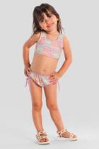 Biquíni infantil menina em malha UV Brandili Biquíni infantil menina em malha UV Brandili