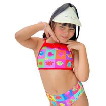 Biquini Infantil Menina Juvenil Proteção UV Verão Moda Praia Biquini Infantil Menina Juvenil Proteção UV Verão Moda Praia