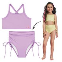 Biquíni Infantil Menina Malha c/Proteção UV 50+ Lilás Kukiê Biquíni Infantil Menina Malha c/Proteção UV 50+ Lilás Kukiê