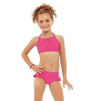 Biquini Infantil Menina Moda Praia Fluorescente Kamylus Biquini Infantil Menina Moda Praia Fluorescente Kamylus