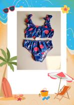 Biquíni Infantil Menina Moda Praia Verão Estampado Biquíni Infantil Menina Moda Praia Verão Estampado