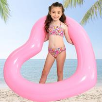 Biquíni Infantil Menina Proteção UV FPS 50+ Top e Tanga Coracoes Coloridos Marujos e Sereias 254 Biquíni Infantil Menina Proteção UV FPS 50+ Top e Tanga Coracoes Coloridos Marujos e Sereias 254