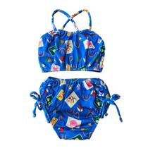 Biquini Infantil Menina Top Alça Cruzada 2 ao 8 Forrado Confortável Moda Praia Verão Biquini Infantil Menina Top Alça Cruzada 2 ao 8 Forrado Confortável Moda Praia Verão