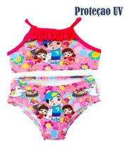 Biquini Infantil Moda Praia Verão Com Proteção Uv Biquini Infantil Moda Praia Verão Com Proteção Uv