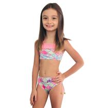 Biquini Infantil Moda Praia Verão Proteção Uv50 Amarra 2ao12